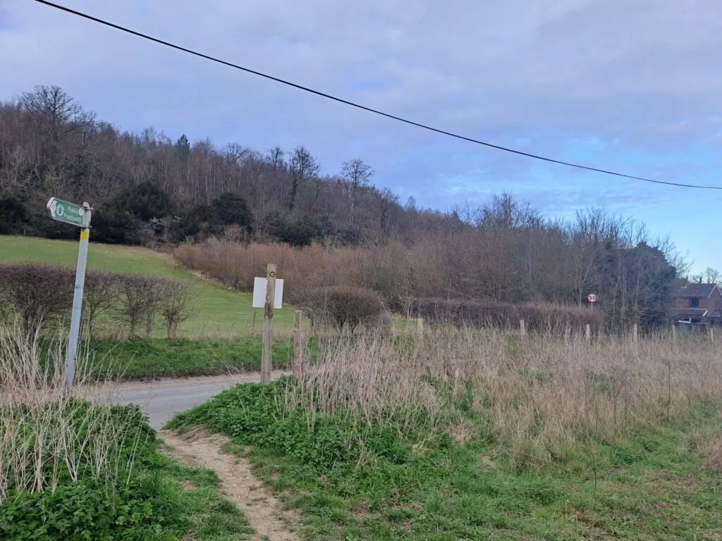 Bush Road on the North Downs Way at Cuxton