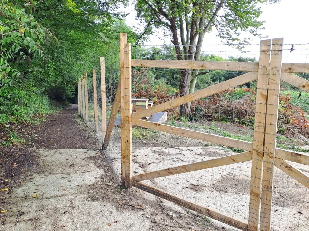 Kissing gate on the Dorking to Merstham section of the North Downs Way