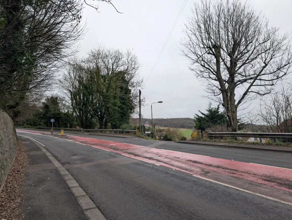 Approaching the A252 bypass