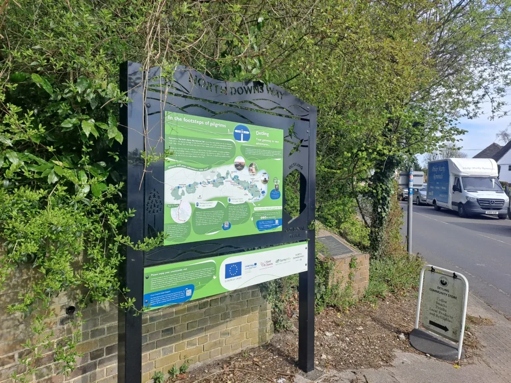 End of Cuxton to Detling section signpost