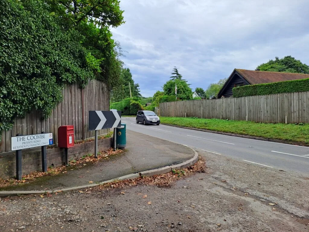 Pebblehill Road on the North Downs Way