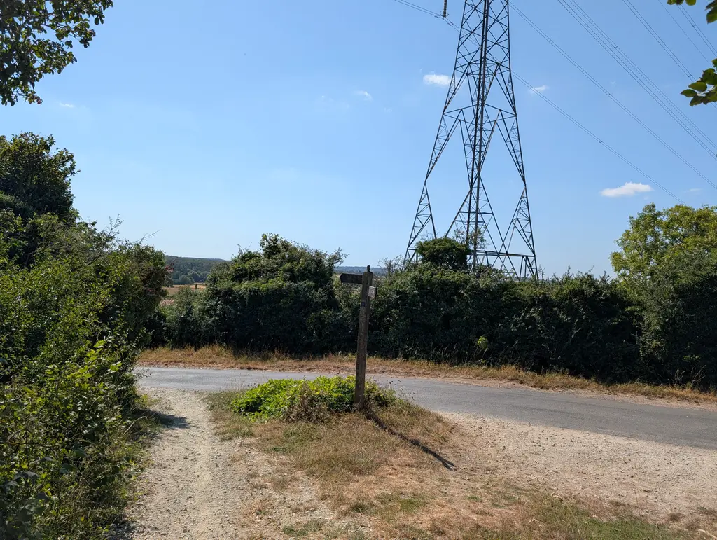 North Downs Way marker at Scot's Lane