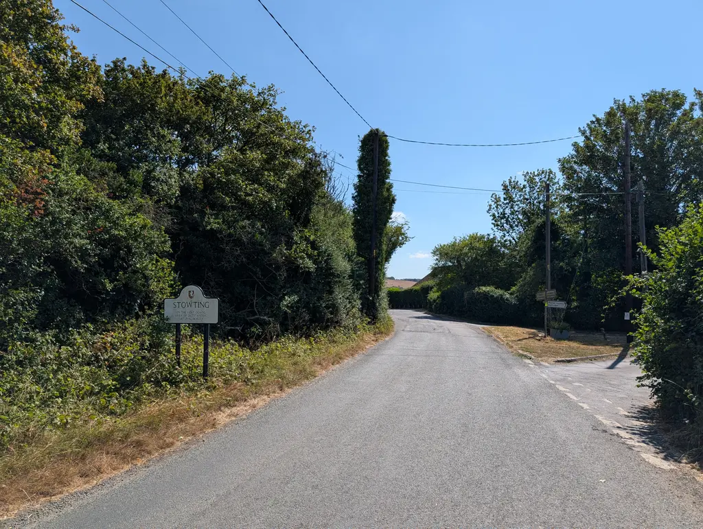 Sign for the village of Stowting