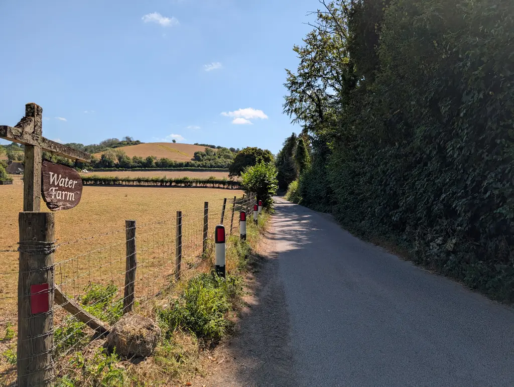 Whiteways Road passing Water Farm