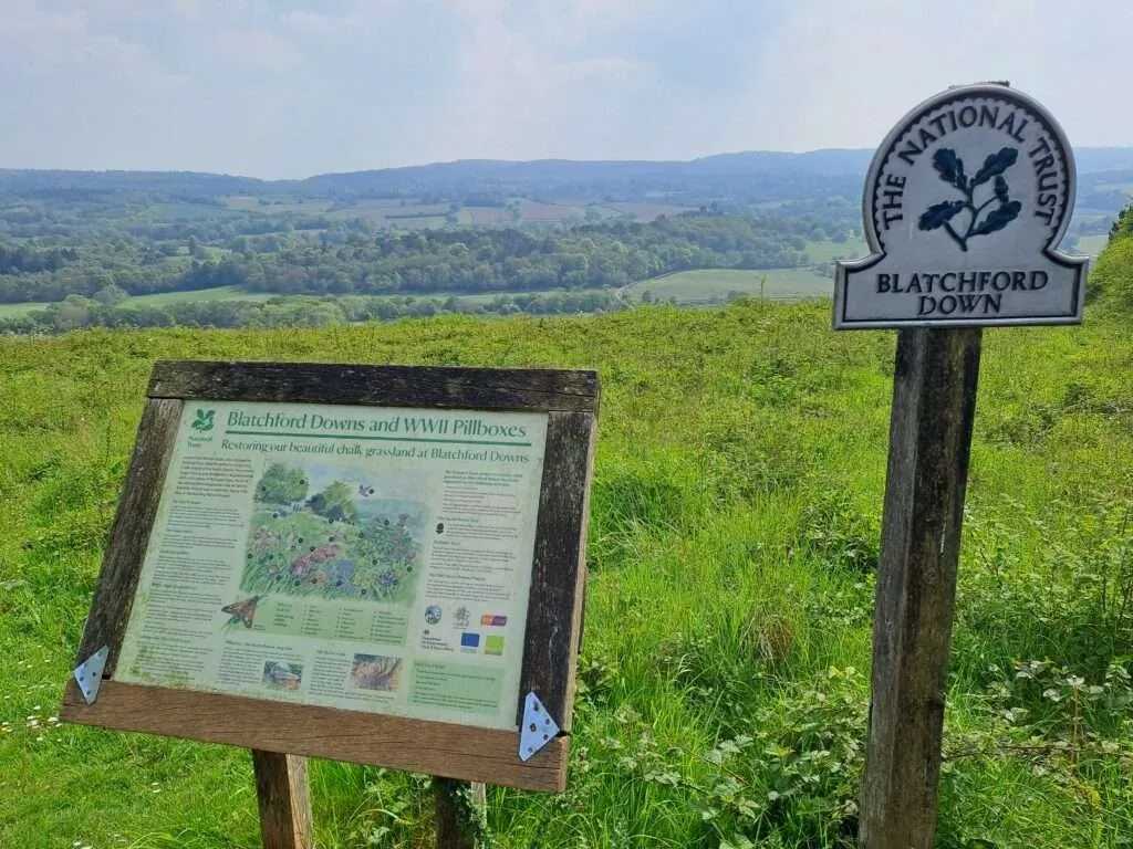 Signage on the North Downs Way between Gomshall and Dorking