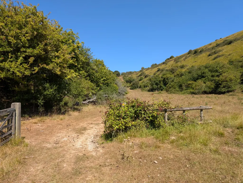 Steep hill after the railway tunnel
