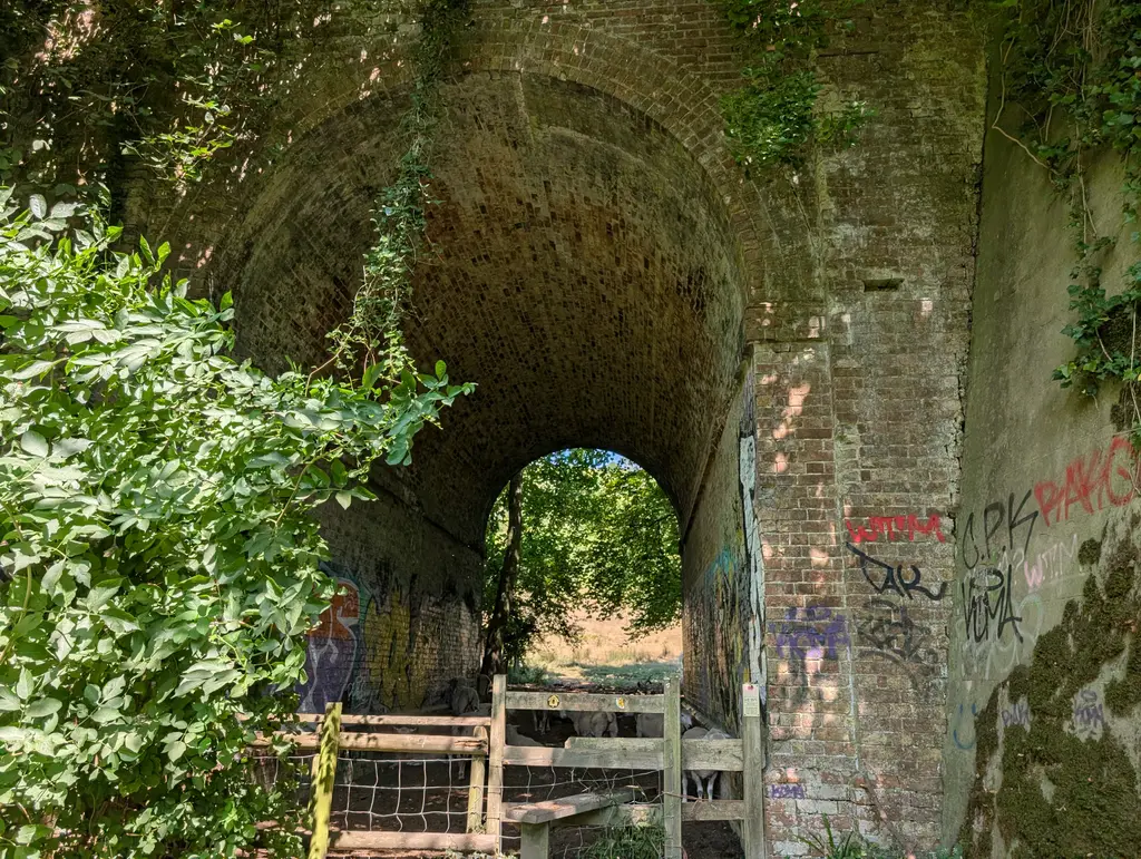 Railway tunnel underpass on the North Downs Way