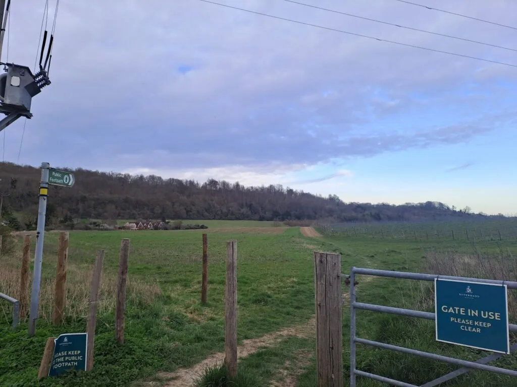 Upperbush village sign on the North Downs Way near Cuxton