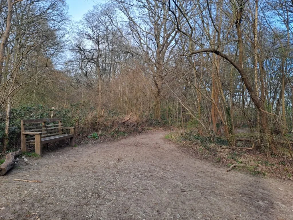 Valley path on the North Downs Way between Wrotham and Cuxton