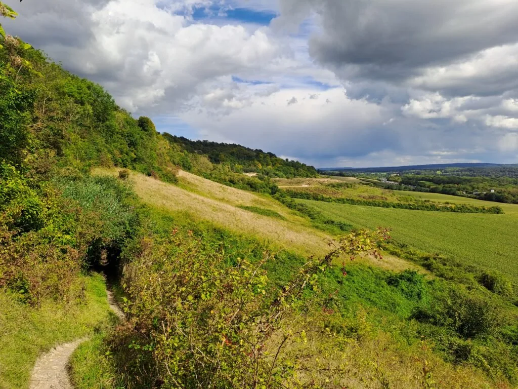 View outside of Oxted on the North Downs Way national trail.