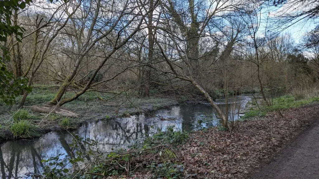View of the river Wey on the North Downs Way National Trail