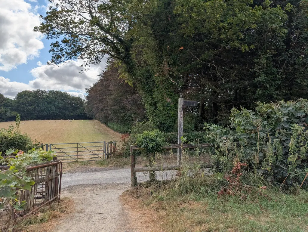 Metal gate before Coldharbour Road