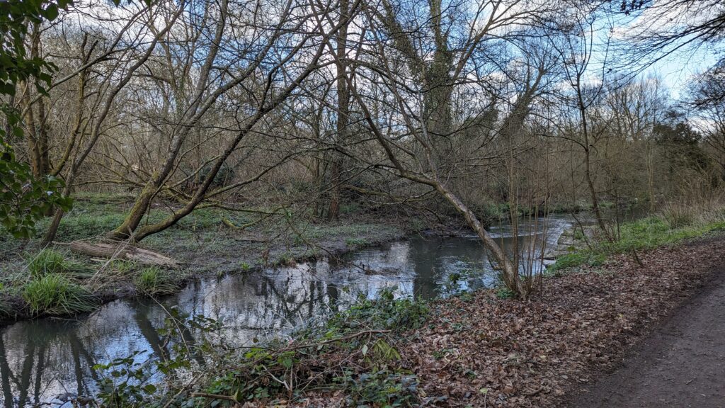 view of the river Wey on the North Downs Way National Trail